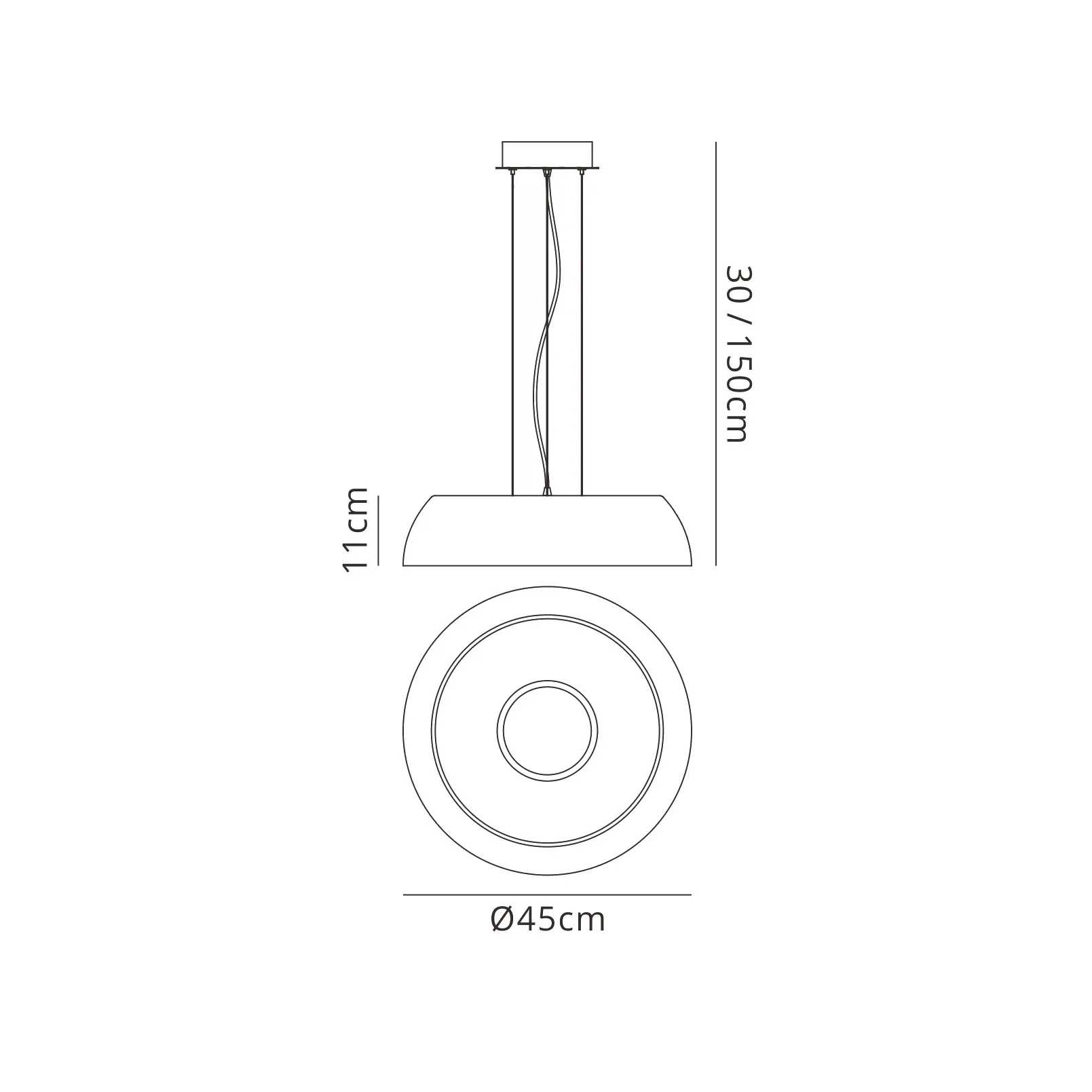 Argenta 18W LED Pendant Light Matt Black M4841  Mantra Argenta